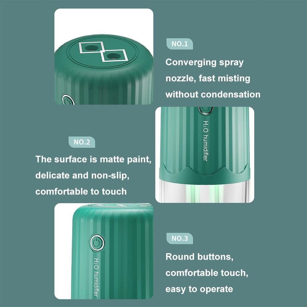 T06 Large Capacity Cool Mist Humidifier With Night Light Dual Spray Air Diffuser 5