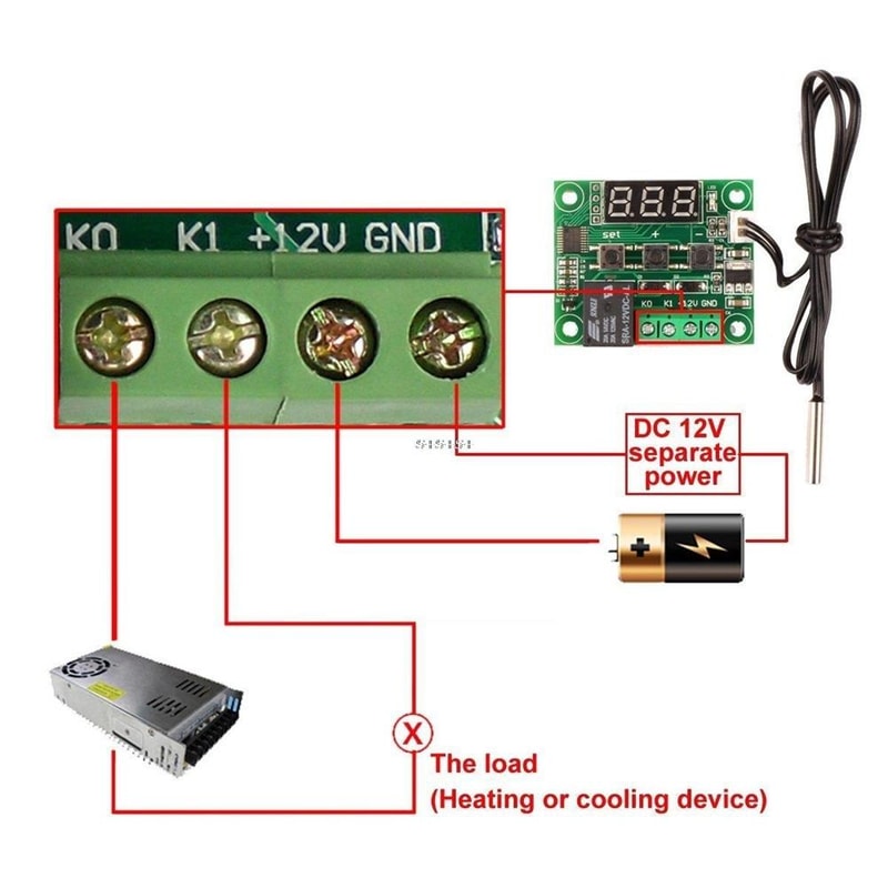 Digital Thermostat Controller Temperature Control Switch for Heating & Cooling Systems