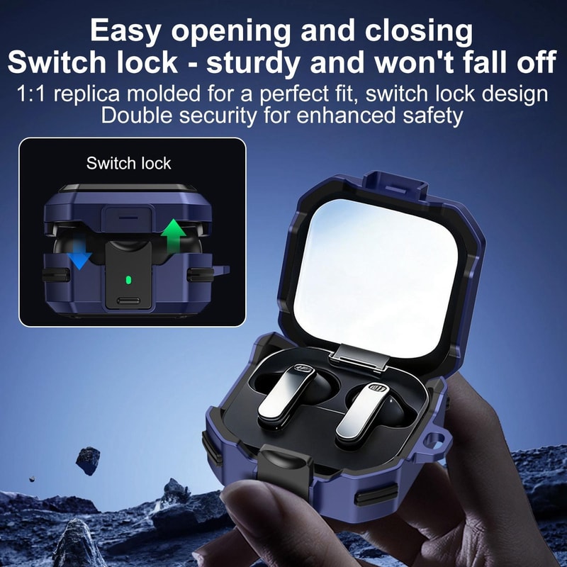 Thunder Armor Buds 4 Case Cover Shockproof Clip On Case For Buds Protective Shell 4