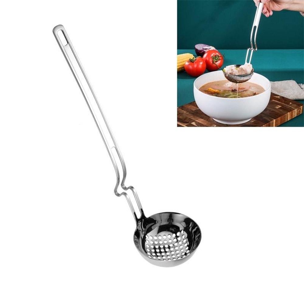 Stainless Steel HotPot Hanging Soup Ladle Skimmer Spoon for Hot Pot & Home Cooking