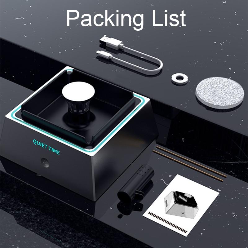 Smart Smokeless Ashtray With Negative Ion Air Purifier And Ambient Light 2