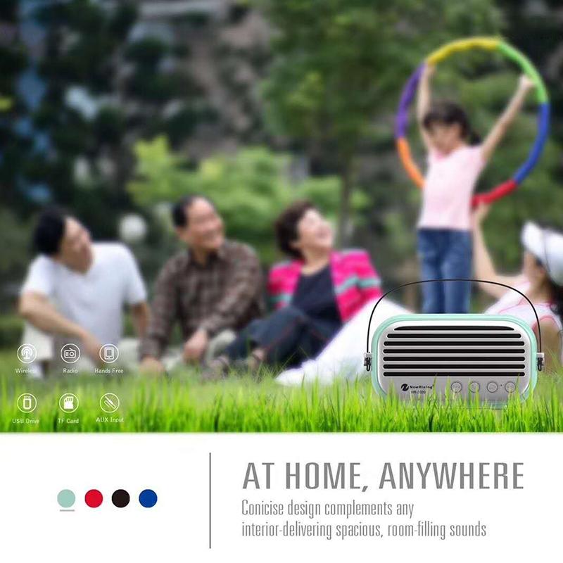 Portable Wireless Bluetooth Speaker With FM Radio USB TF Card Hands Free Calling 5