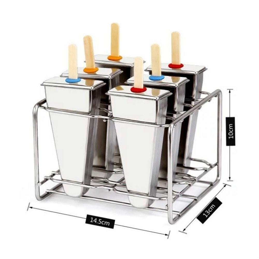 Stainless Steel Popsicle Mold DIY Ice Cream Maker Set Reusable Ice Cream & Homemade Popsicle Mold