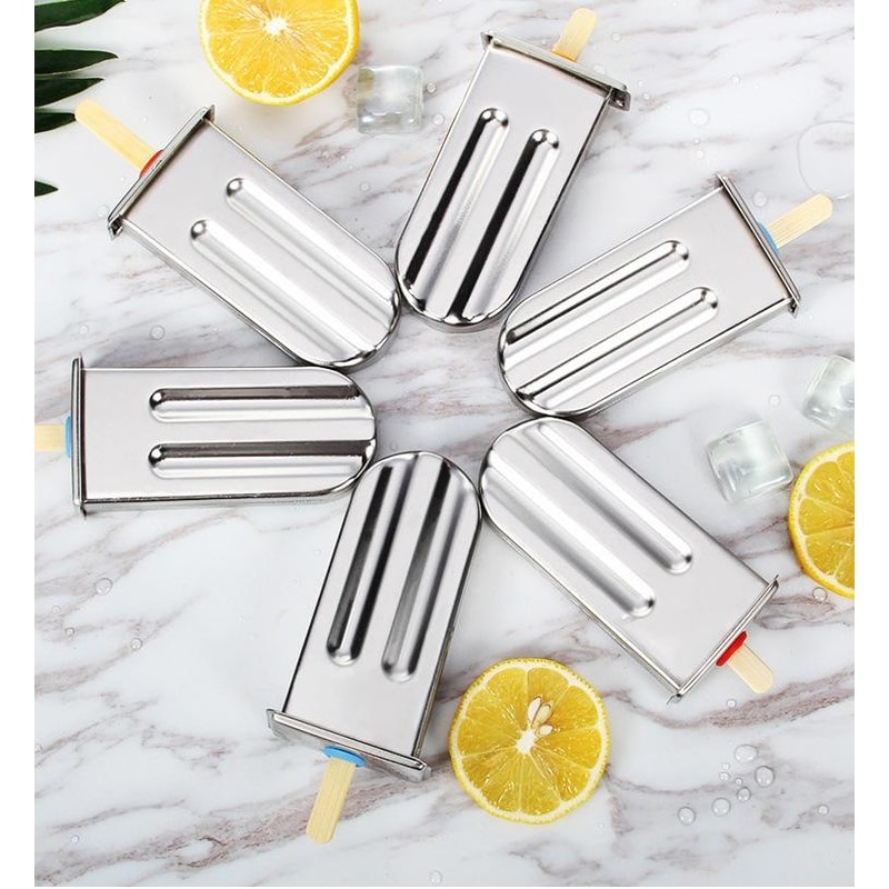 Stainless Steel Popsicle Mold DIY Ice Cream Maker Set Reusable Ice Cream & Homemade Popsicle Mold