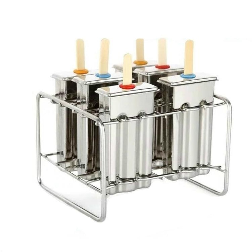 Stainless Steel Popsicle Mold DIY Ice Cream Maker Set Reusable Ice Cream & Homemade Popsicle Mold