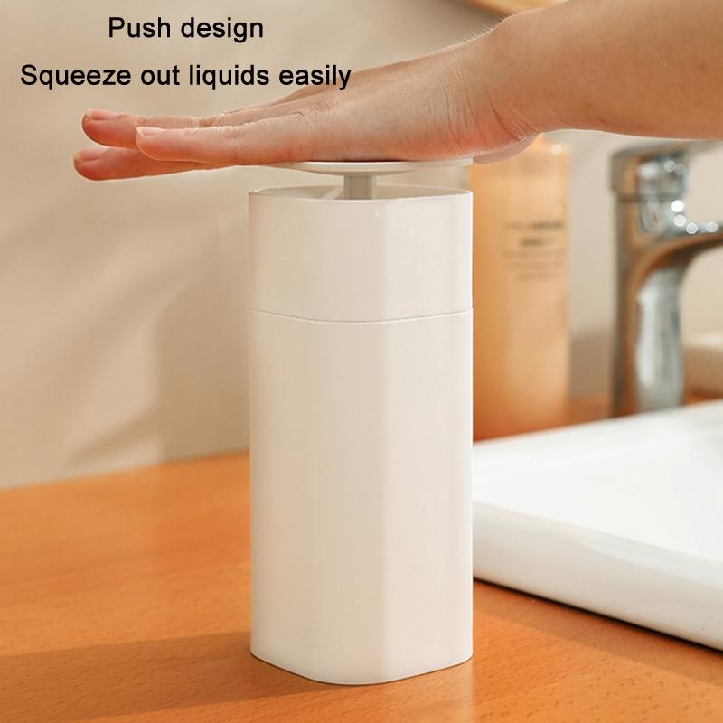 Black Press Pump Lotion Dispenser Bottle ABS Refillable Bathroom Soap Dispenser 6