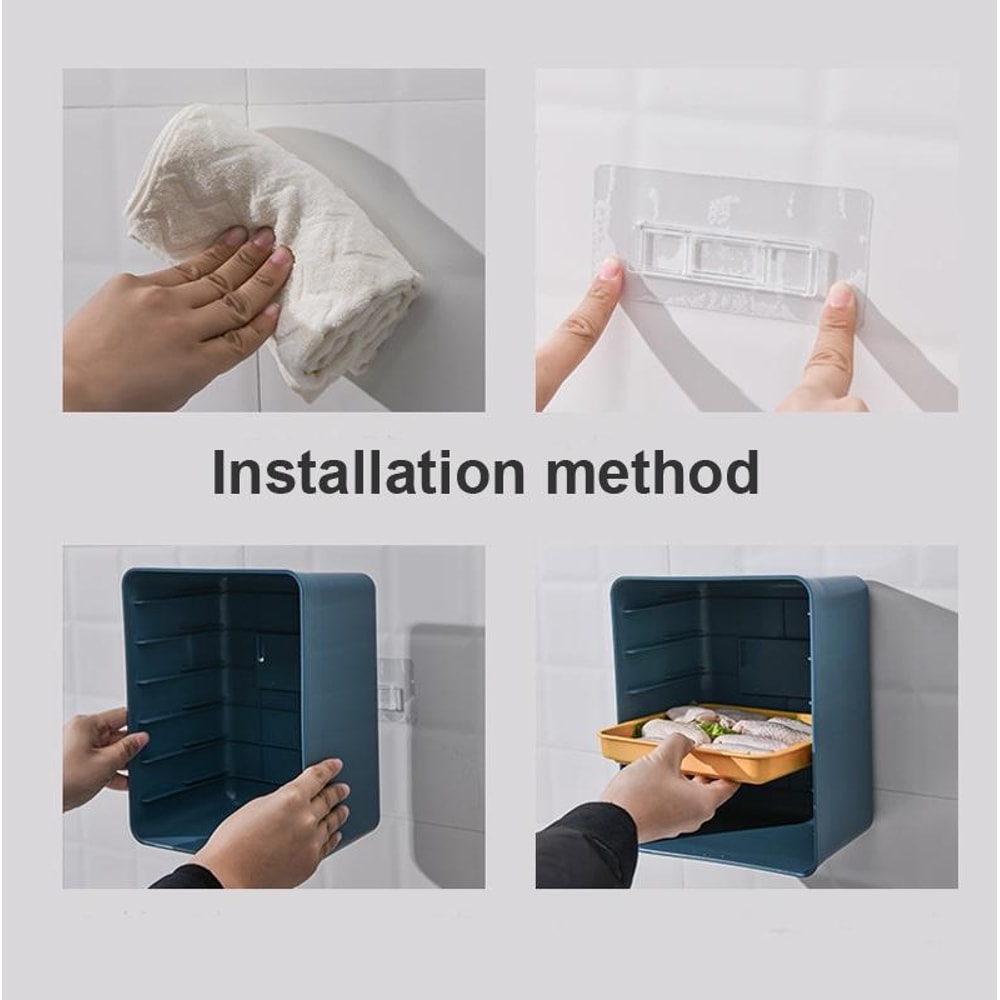 6Tier Wall Mounted Kitchen Organizer Multi Layer Dish Rack With Drawer Trays 2