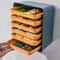 6Tier Wall Mounted Kitchen Organizer Multi Layer Dish Rack With Drawer Trays 0