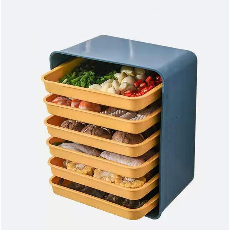 6Tier Wall Mounted Kitchen Organizer Multi Layer Dish Rack With Drawer Trays 5