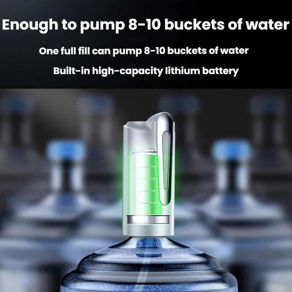 Electric Foldable USB Water Pump for Bottled Water, Rechargeable Portable Water Dispenser Pump