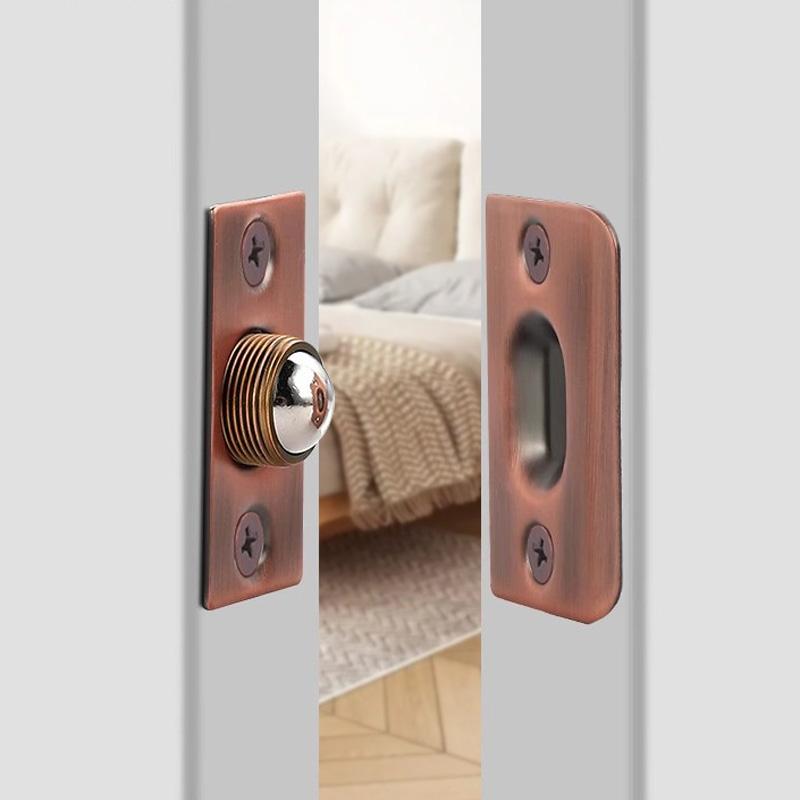 Antique Red Stainless Steel Door Lock Copper Ball Catch Adjustable Door Latch for Interior Doors