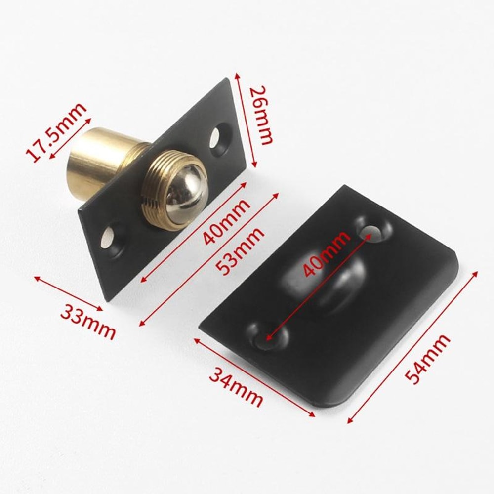 Antique Red Stainless Steel Door Lock Copper Ball Catch Adjustable Door Latch for Interior Doors