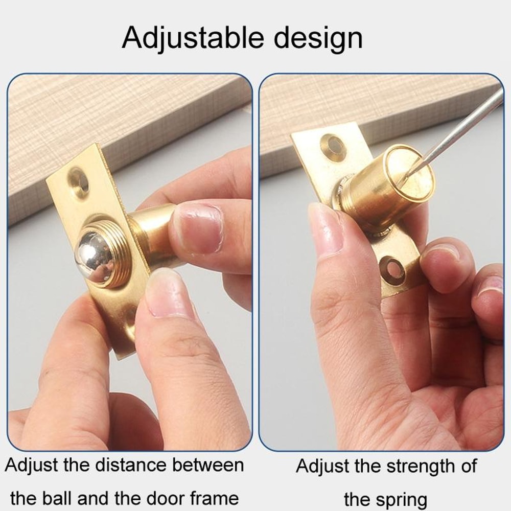 Antique Red Stainless Steel Door Lock Copper Ball Catch Adjustable Door Latch for Interior Doors