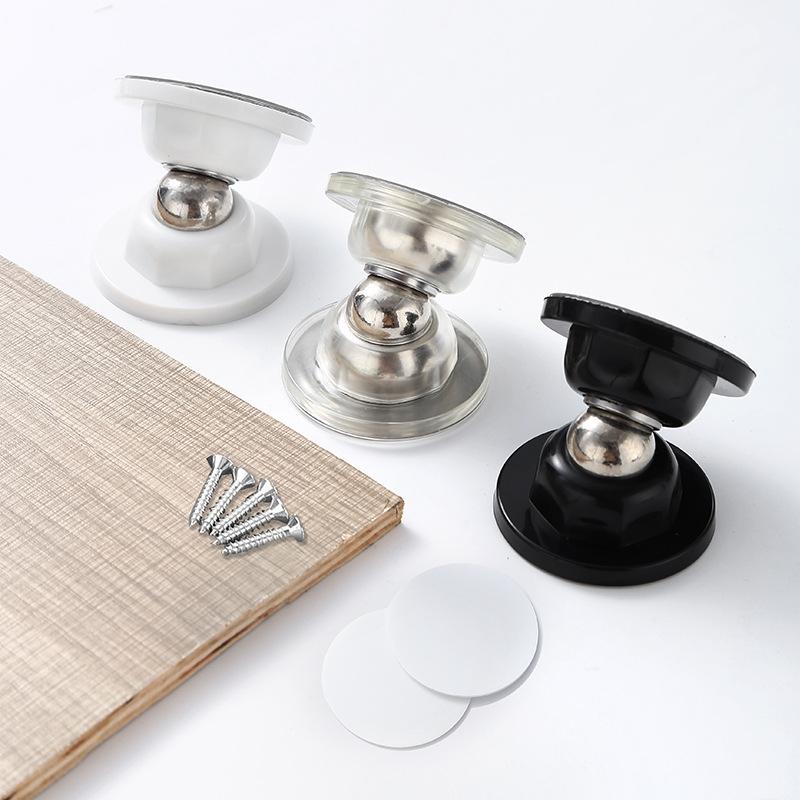 Magnetic No Punch Silicone Door Stopper, Adhesive Anti-Collision Door Stopper for Home Protection