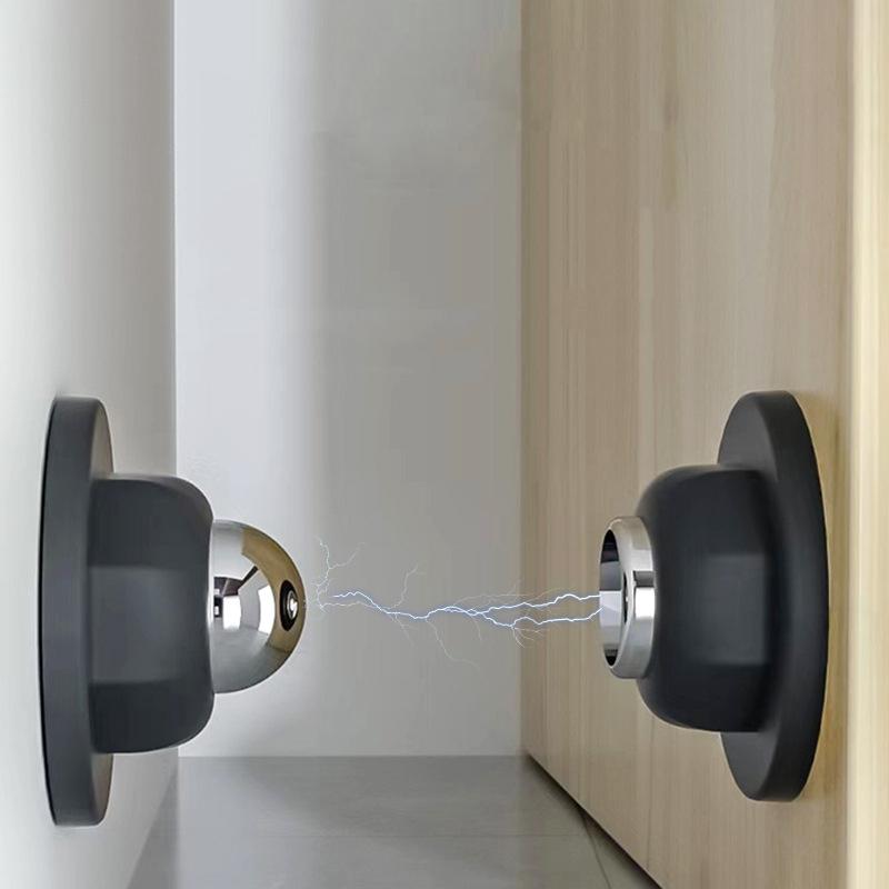 Magnetic No Punch Silicone Door Stopper, Adhesive Anti-Collision Door Stopper for Home Protection