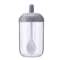 Round Seasoning Jar With Spoon Airtight Spice Storage Container White Minimal Kitchen Organizer 9