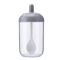 Round Seasoning Jar With Spoon Airtight Spice Storage Container White Minimal Kitchen Organizer 9