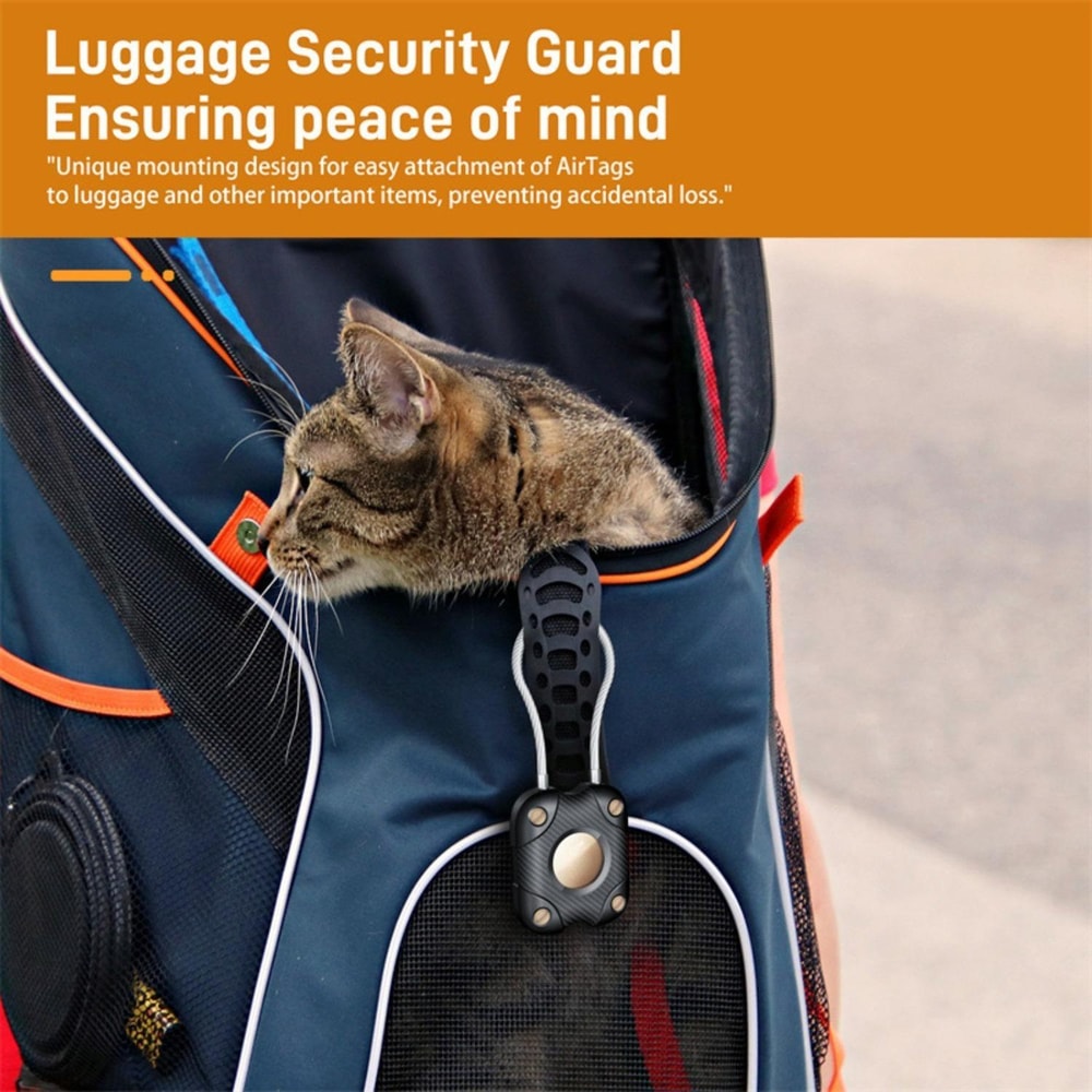 Waterproof AirTag Pet Collar Holder Durable Metal Protective Case With Rope Loop 2