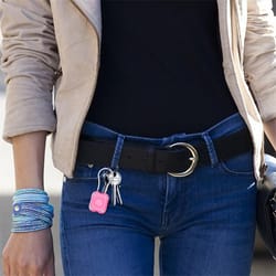 waterproof airtag pet collar holder durable metal protective case with rope loop