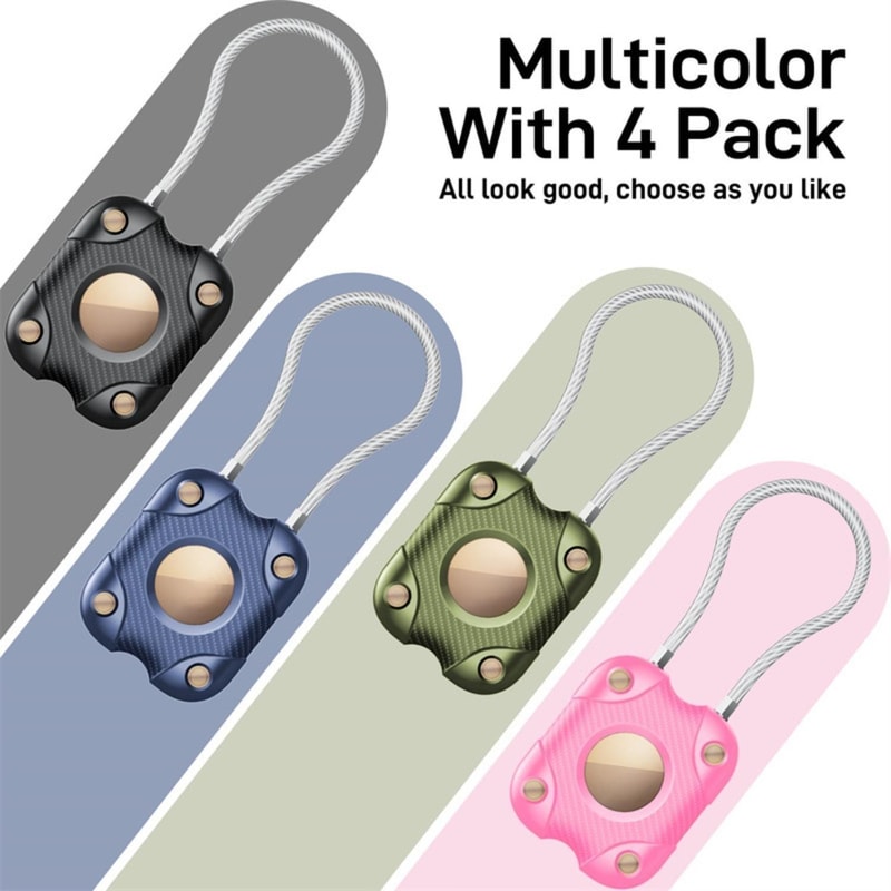 Waterproof AirTag Pet Collar Holder Durable Metal Protective Case With Rope Loop 4