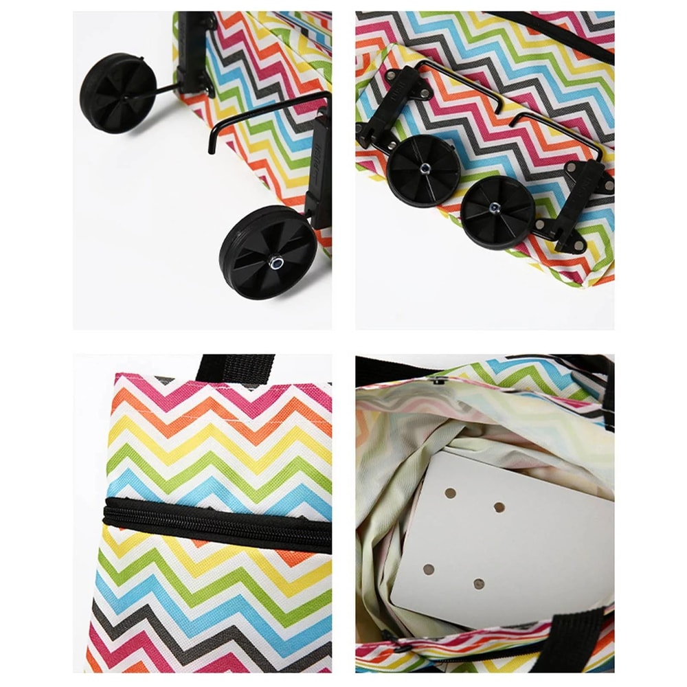 Foldable Shopping Trolley Bag With Wheels 4