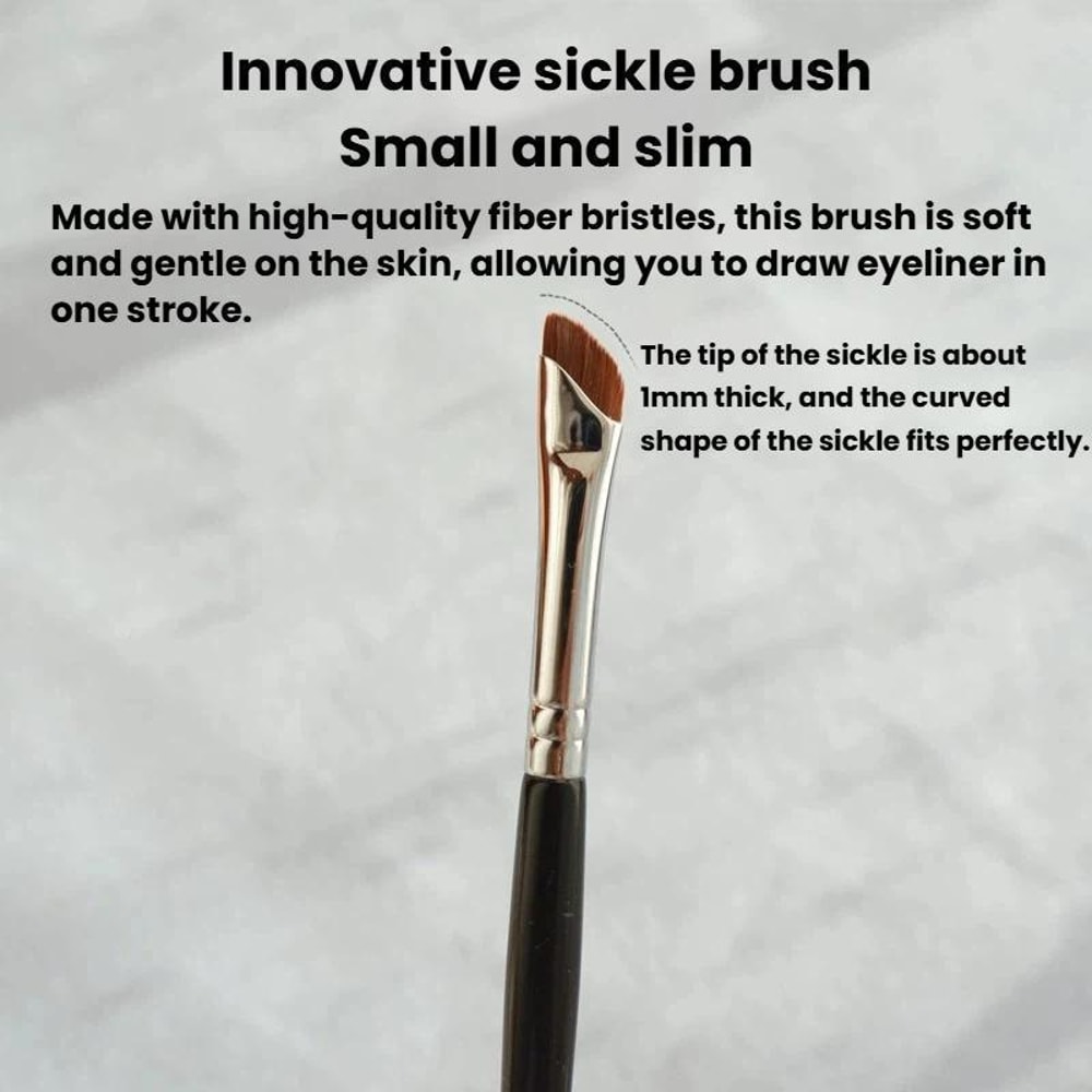 Ultra Fine Angled Eyeliner Brush Set For Precision Detail And Aegyo Sal Makeup 2