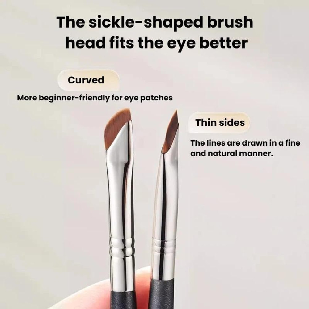 Ultra Fine Angled Eyeliner Brush Set For Precision Detail And Aegyo Sal Makeup 3