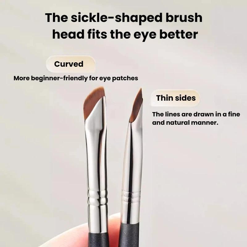 Ultra Fine Angled Eyeliner Brush Set For Precision Detail And Aegyo Sal Makeup 3