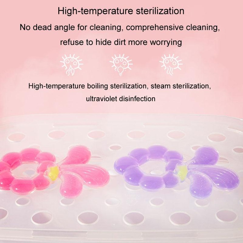 Food Grade Silicone Grape Baby Teether Toy Infant Teething Relief Stick With Storage Box 7