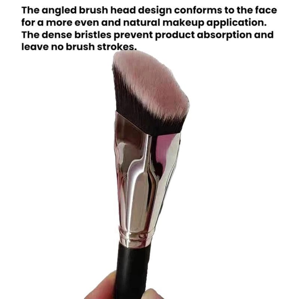 Pro Angled Flat Foundation Brush For Flawless Contour Blush Application 2
