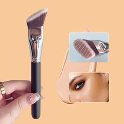 pro angled flat foundation brush for flawless contour & blush application