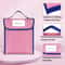 Nylon Book Bag With Clear Name Tag Pocket 2