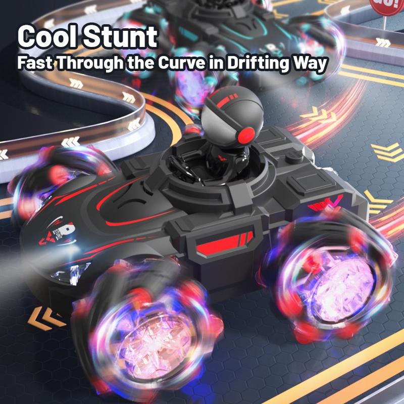 Magic Color Projection Stunt RC Drift Car All-Terrain Remote Control Car for Kids