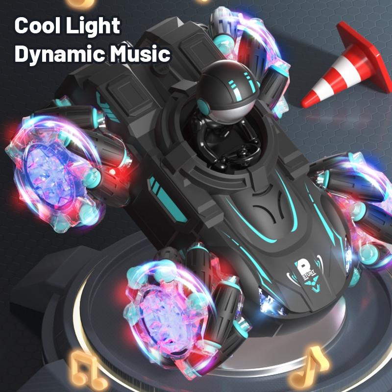 Magic Color Projection Stunt RC Drift Car All-Terrain Remote Control Car for Kids