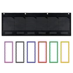 classroom wall pocket organizer with labels, pocket hanging paper organizer