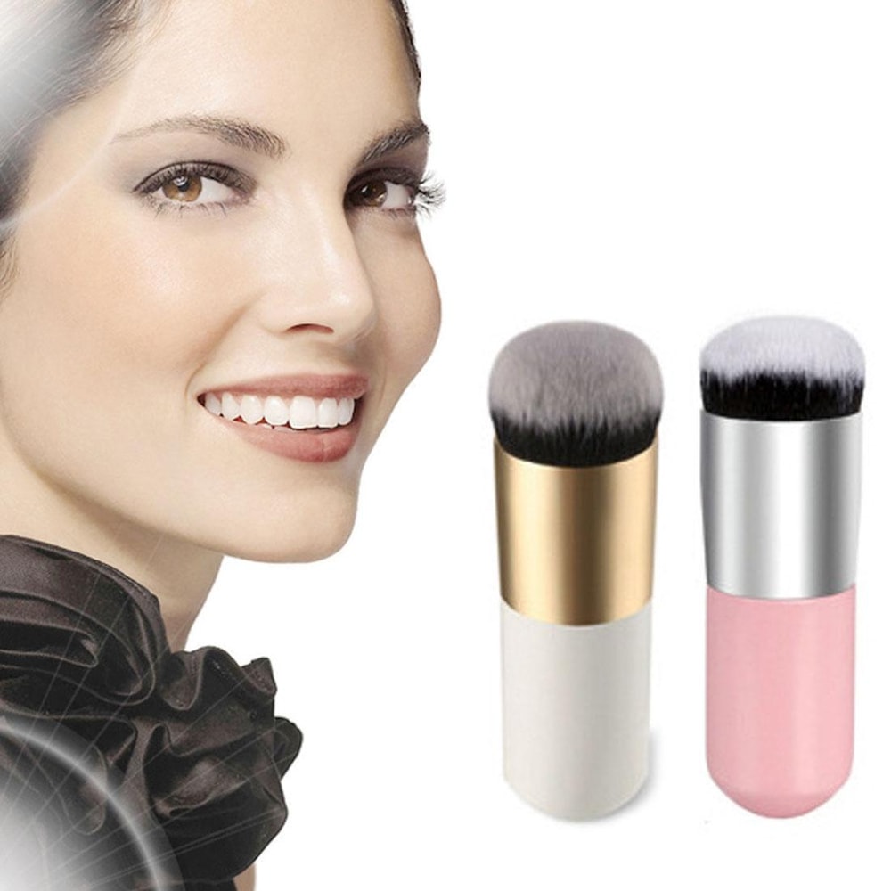Large Round Head Foundation Brush For Flawless Coverage Soft Dense Makeup Powder Brush 0
