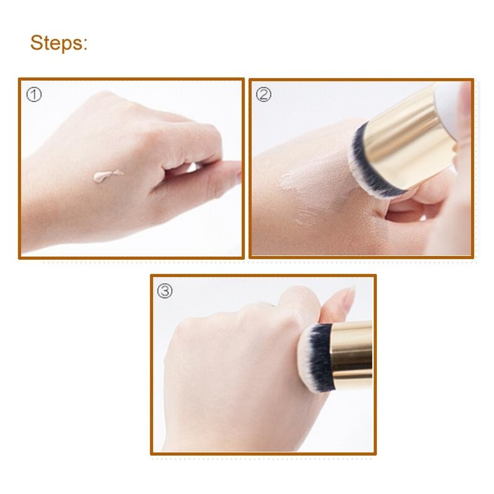 Large Round Head Foundation Brush For Flawless Coverage Soft Dense Makeup Powder Brush 7