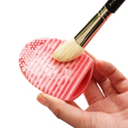 silicone makeup brush cleaner pad compact cosmetic brush washing tool