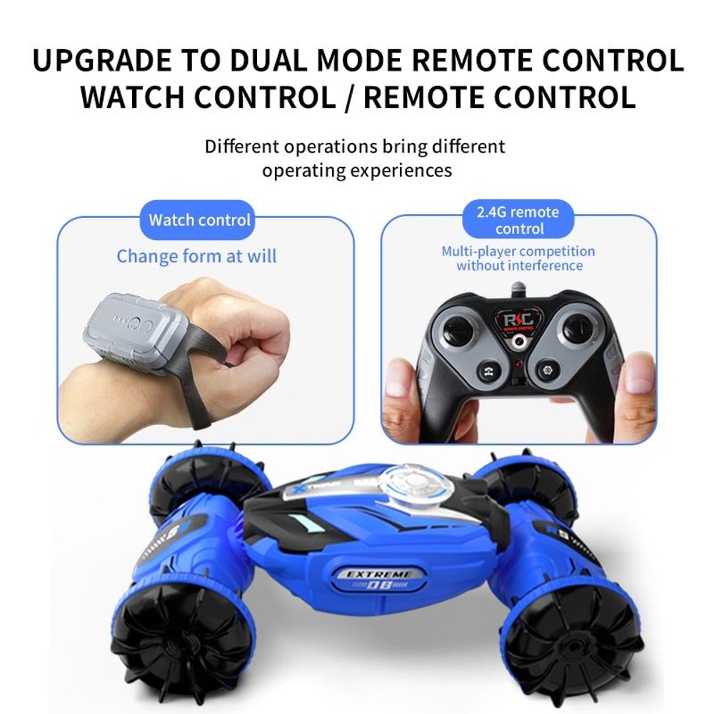 Amphibious RC Stunt Car Waterproof Double Sided Remote Control Car