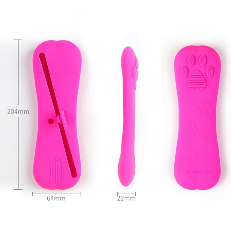 Silicone Makeup Bag Large Capacity Travel Cosmetic Pouch Dustproof Organizer