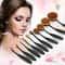 Toothbrush Makeup Brush Set Soft Dense Oval Brushes For Flawless Foundation Eyebrow Blending 0
