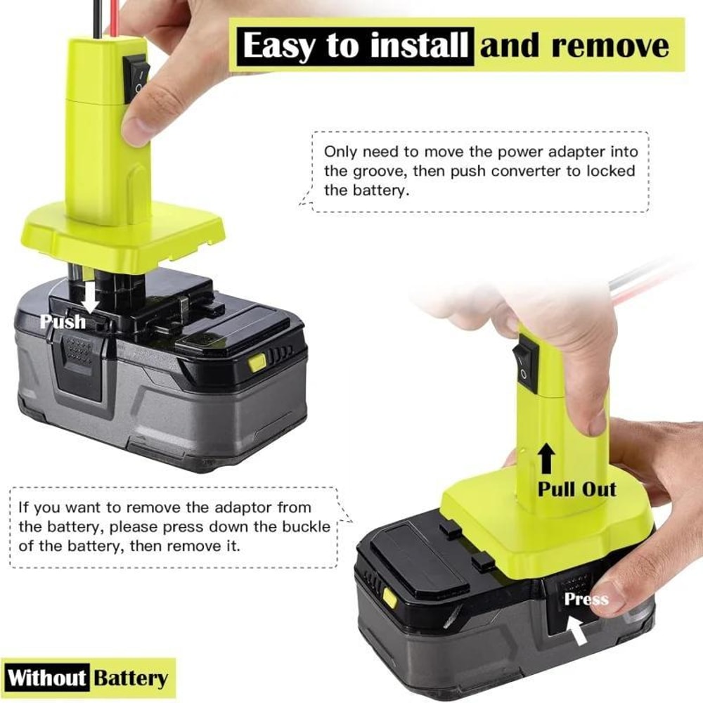 Ryobi Battery Adapter Power Wheels DIY Converter Kit Switch Fuse Wire
