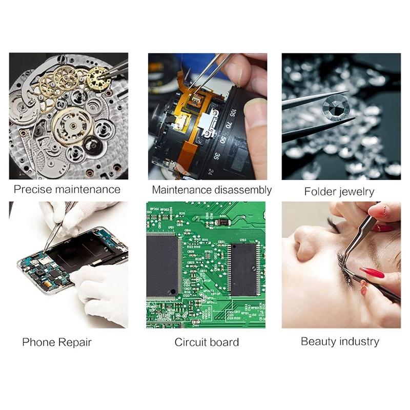 Precision Curved Stainless Steel Eyelash Extension Tweezers For Lash Artists 4