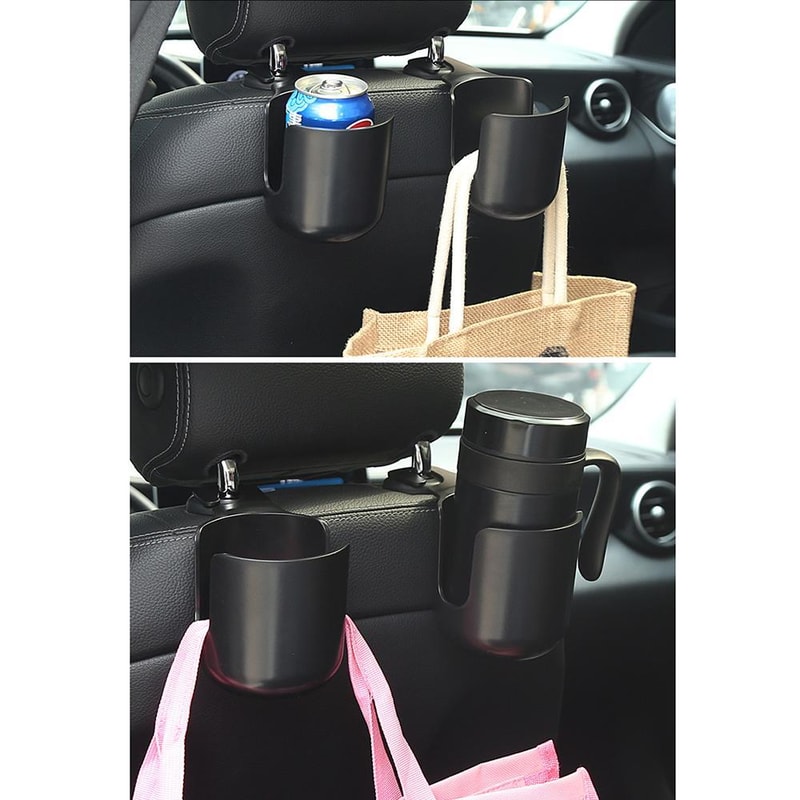 Multifunctional Car Seat Cup Holder And Headrest Hook Organizer For Cars SUV Pink 3