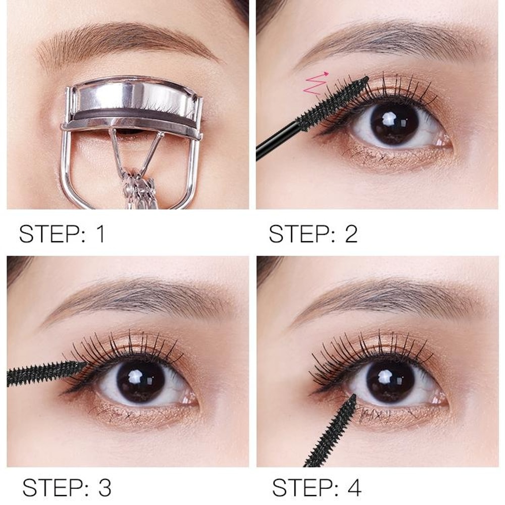 4D Waterproof Volumizing Mascara For Thick Curling Lashes Long Lasting Black 5