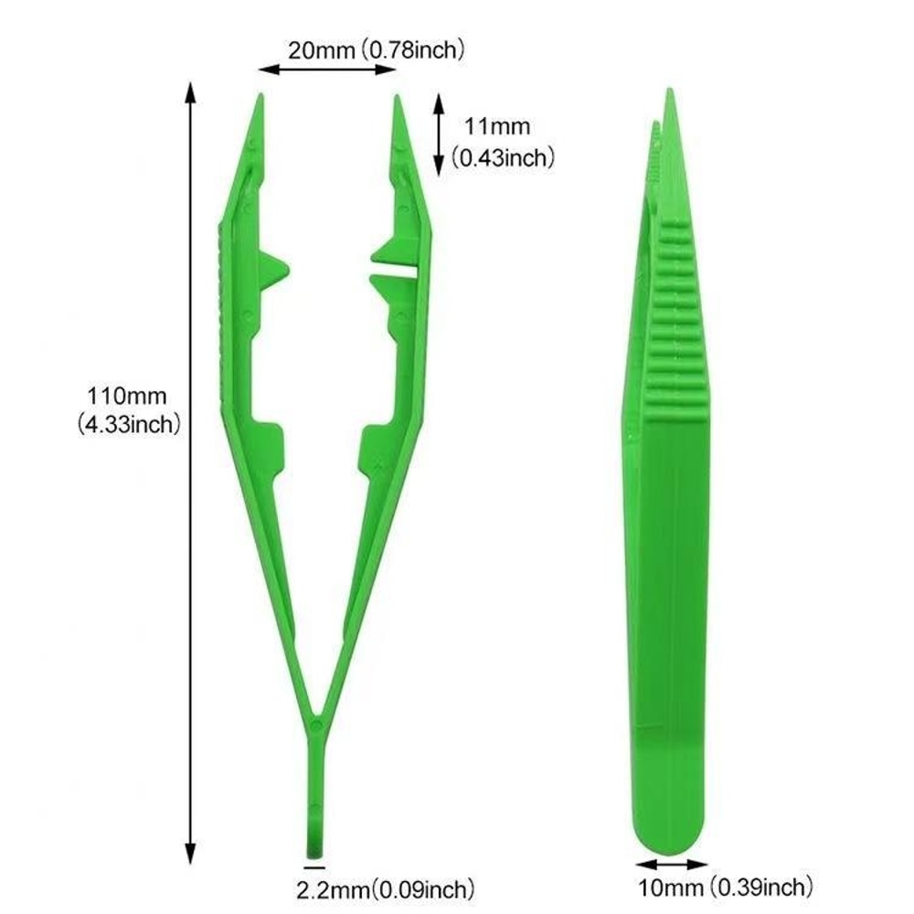 Plastic Tweezers for Kids Craft DIY Bead Picking Educational Tools Random Colors