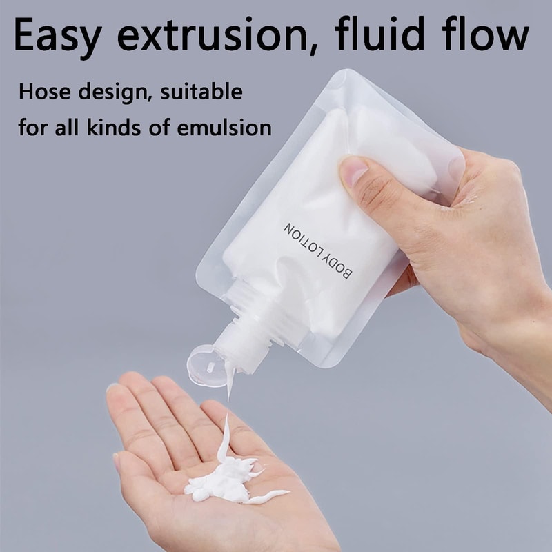 Travel Refillable Toiletry Pouches Leakproof Squeeze Bags For Shampoo Lotion 5