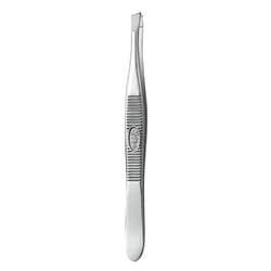 precision stainless steel eyebrow tweezers bevel tip for grooming and lash application