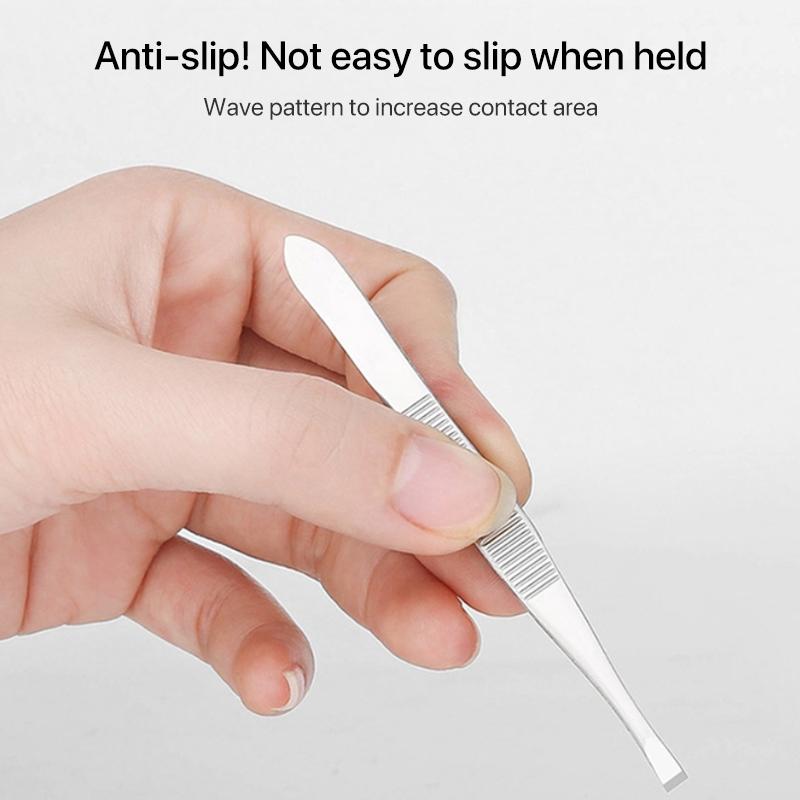 Precision Stainless Steel Eyebrow Tweezers Bevel Tip For Grooming And Lash Application 4