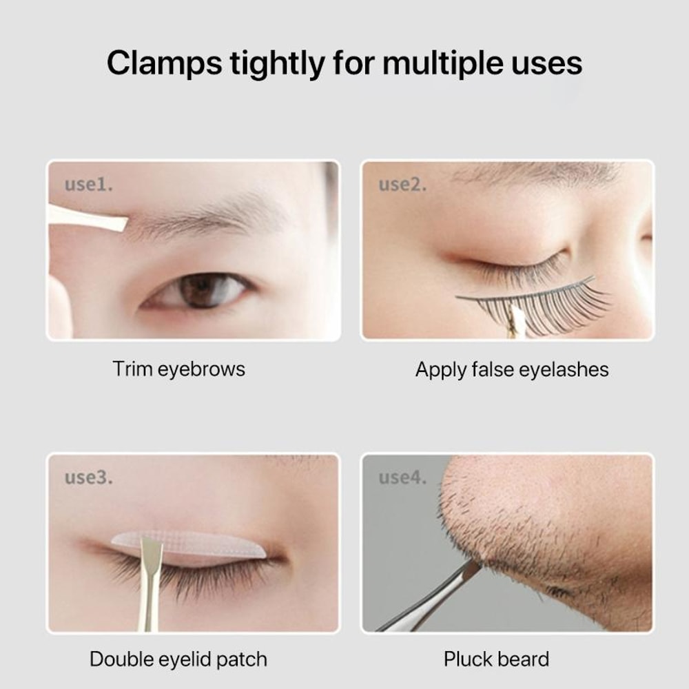 Precision Stainless Steel Eyebrow Tweezers Bevel Tip For Grooming And Lash Application 1